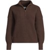 Lands' End Women's Fuzzy Wedged Quarter Zip Sweater - 3 of 3