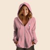 Dalix Heartly Ghost Embroidered Fleece Zip Hoodie Cold Fall Winter Women - 2 of 4