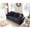 Clio Velvet Upholstered 3 Seater Sofa Couch,78 inches Long Sofas,Modern Velvet Couch 3 Seater Sofa with 2 Pillow-Maison Boucle - 3 of 4