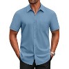 COOFANDY Men's Short Sleeve Button Down Shirts Casual Dress Shirts for Men Untucked Shirt with Pocket - 4 of 4