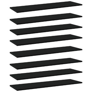 vidaXL Bookshelf Boards 8 pcs Black 39.4 in.x11.8 in.x0.6 in. Engineered Wood - 1 of 4