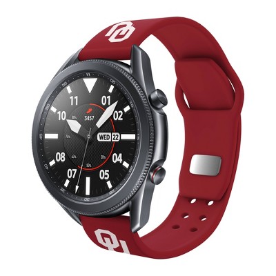 NCAA Oklahoma Sooners Samsung Watch Compatible Silicone Band - 22mm