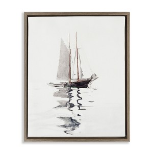 Stupell Industries Tranquil Sailboat Vessel Floating, 25" x 31" - 1 of 4