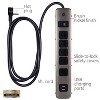GE 5 Outlet Designer Brushed Nickel Surge  Protector - 2 of 4