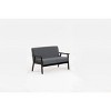 TiramisuBest 45" Dark Gray Loveseat with Solid Wood Frame, Espresso Arms, Full Foam Cushion for Living Room and Bedroom - 4 of 4