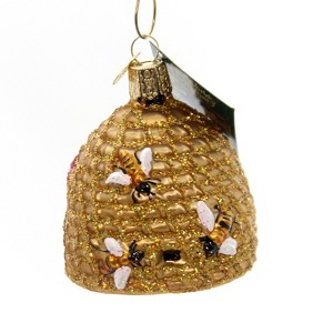 Old World Christmas 2.75 In Bee Skep Ornament Hive Honey Tree Ornaments - 1 of 2