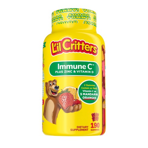 L'il Critters Immune C Dietary Supplement Gummies - Fruit - 190ct - image 1 of 4