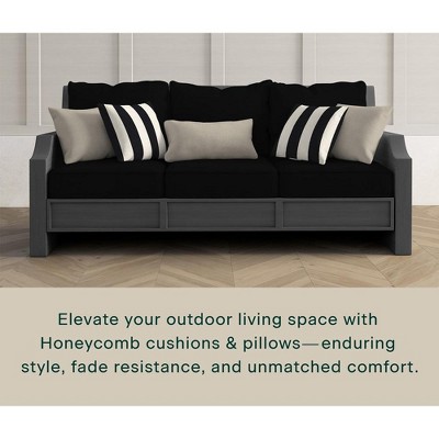 Sunbrella Black Deep Seating Outdoor Cushion Set