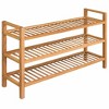 vidaXL Shoe Rack Shoe Storage Organizer Shoe Shelf for Closet Solid Oak Wood - 39.4" 23.6" - 2 of 4