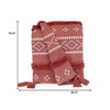 HomeRoots Pink Woven Cotton Striped Throw Blanket - 3 of 4