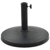 vidaXL Parasol Base Round Polyresin 22 lb Black - 2 of 4