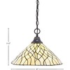 Toltec Lighting Any 1 - Light Pendant in  Dark Granite with 16" Sandhill Art Glass Shade - 2 of 2