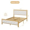 Composite Cotton Press Thread Soft Wrapped Bed Frame - 3 of 4