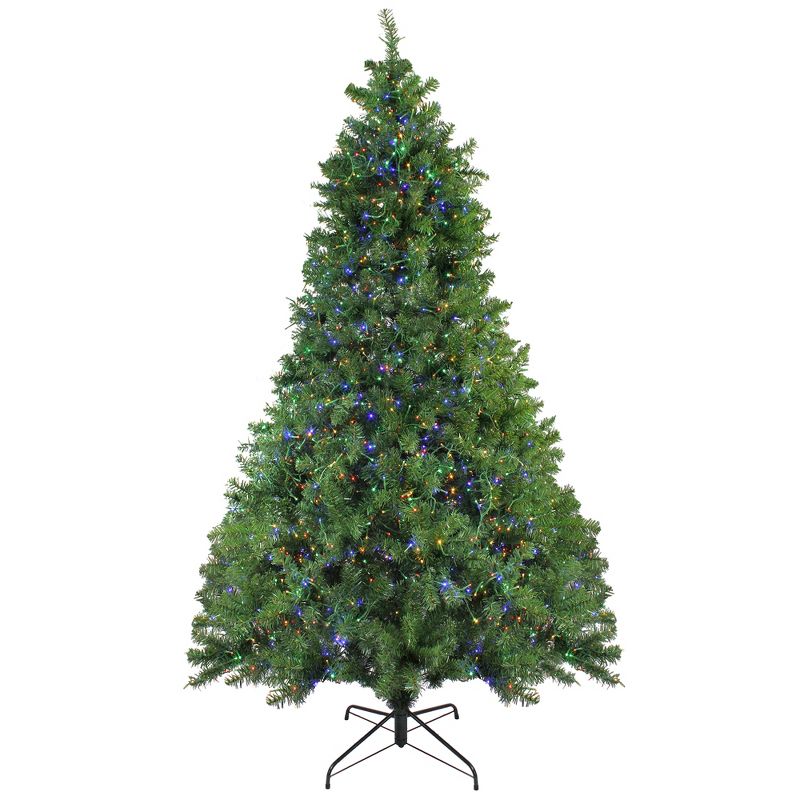 Northlight 7.5' Pre-Lit Artificial Christmas Tree Pike River Fir - Multi-Color LED Lights, 4 of 10