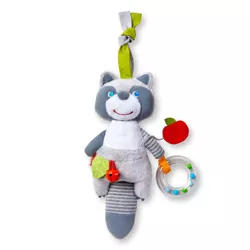 HABA Willie the Raccoon Soft Dangling Figure - for Car Seats, Strollers, Playpens