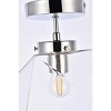 Elegant Lighting Lawrence 1 light chrome and clear glass flush mount - 4 of 4