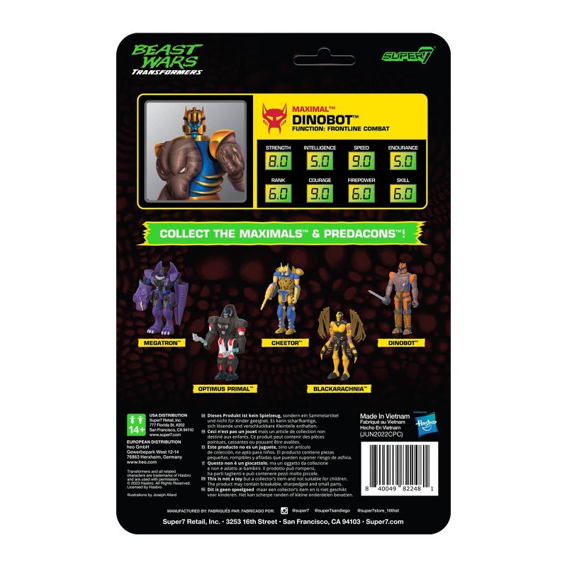 Transformers Beast Wars Dinobot ReAction Figure, 3 of 4