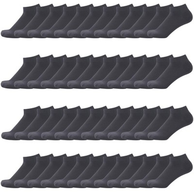 GENTLEAGU Viscose Bamboo Men’s Low Cut Thin Ankle Socks-Breathable, Soft Wholesale Bulk 48 Pairs