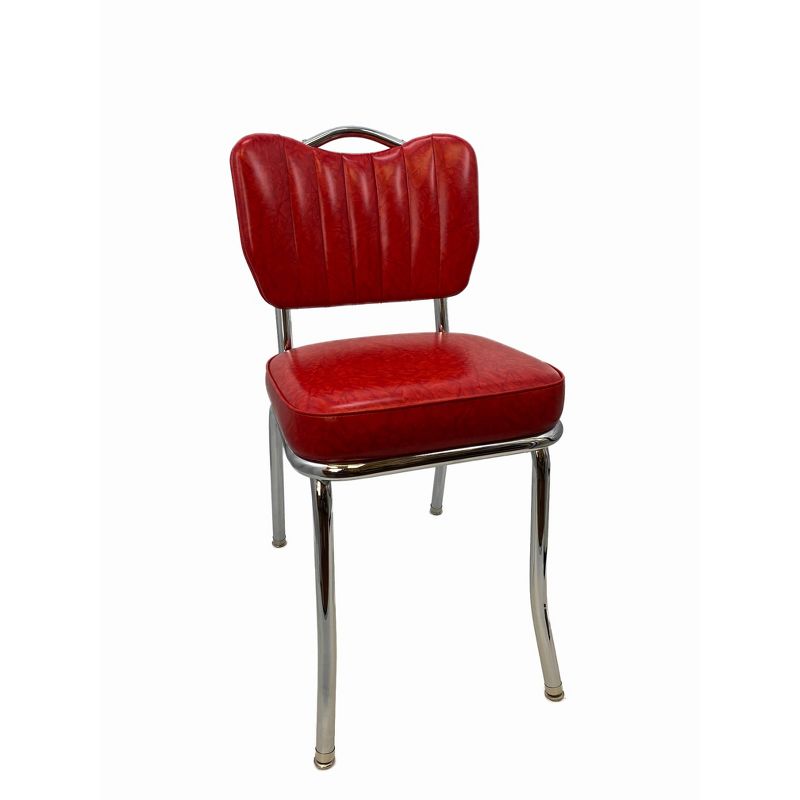 Handle Back Padded Seat Diner Chair Cherry Red - Richardson Seating, 2 of 6