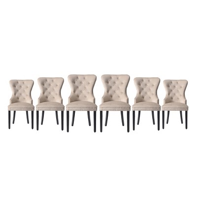 WestinTrends Wordford Velvet Upholstered Tufted Dining Chairs (Set of 6)