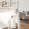 Merrick Lane Backless Metal Stool with Square Seat for Indoor-Outdoor Use - 4 of 4