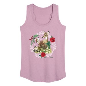 Women's - Disney - Christmas - Family In The Forest Graphic Racerback Tank - 1 of 4