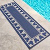Disney by Gertmenian 2'x6' Mickey Mouse Border Flatweave Indoor Outdoor Accent Rug Navy: UV Stabilized, Stain Resistant, Olefin Yarn - 4 of 4