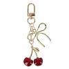 CTM Women's Classic Red Cherry with Gold Bow Bag Charm, Red - 2 of 3