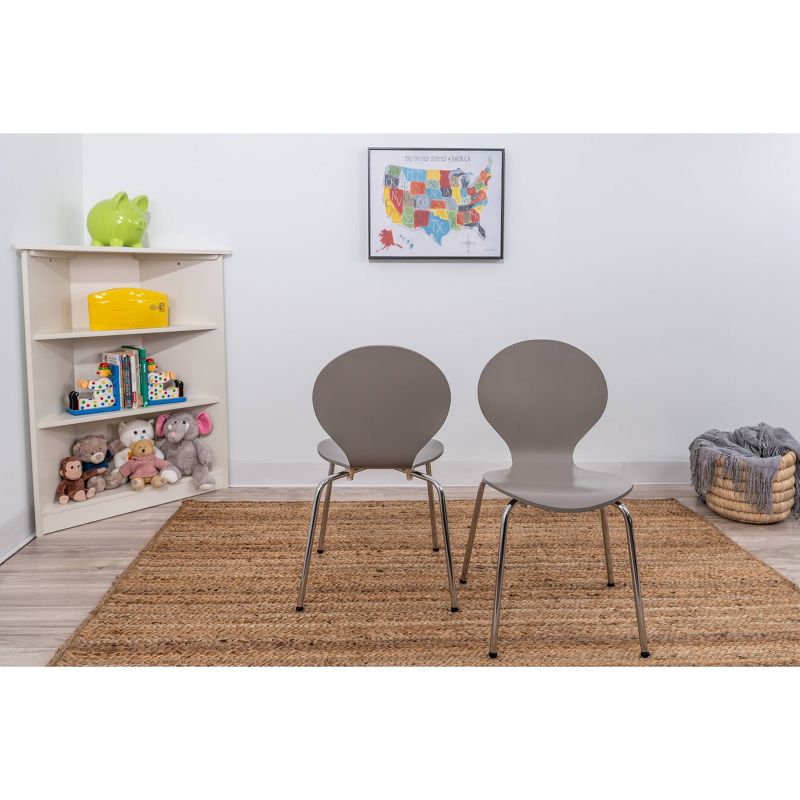 3pc Kids' Table and Chair Set with Chrome Legs - Gift Mark, 5 of 6