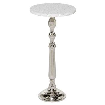 Traditional Terrazzo Accent Table White - Olivia & May