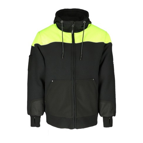 Refrigiwear Men's Freezer Edge Hooded Sweatshirt, Zip-up Hoodie (black  Lime, 2xl) : Target