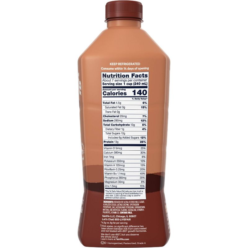 Fairlife Lactose-Free 2% Chocolate Milk - 52 fl oz, 5 of 14