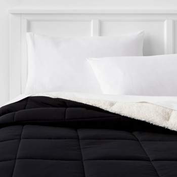 Faux Shearling Washed Microfiber Reversible Comforter - Room Essentials™