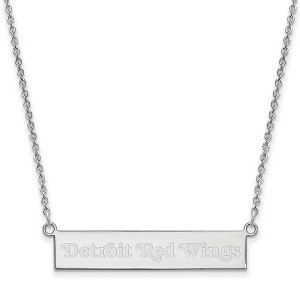 Black Bow Jewelry Sterling Silver Detroit Red Wings NHL Necklace 18 Inch - 1 of 4