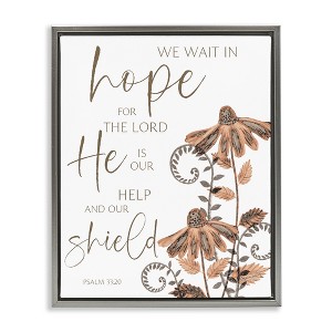 Stupell Industries He Is Our Help & Shield Floating Frame Canvas Art - 1 of 4