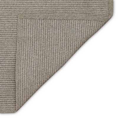 Reversible Avalon Gray Square Indoor/Outdoor Synthetic Rug