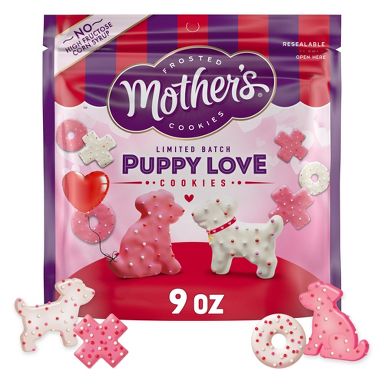 Mother's Puppy Love Cookies Valentine’s Day Resealable Bag - 9oz