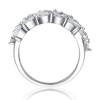 Stunning Rhodium Plated Cluster Ring with Sparkling Clear Cubic Zirconia for a Radiant and Glamorous Statement Piece - 3 of 3