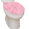 Waterford Collection Toilet Lid Cover, Extra Soft and Absorbent, Machine Wash Dry, Bathroom Rug, 18x18 Lid Cover, Pink - 2 of 4