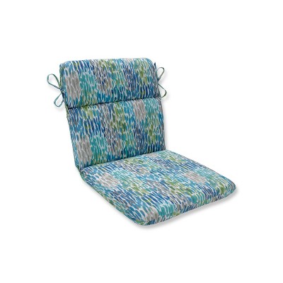 Make It Rain Rounded Corners Outdoor Chair Cushion Cerulean Blue - Pillow Perfect