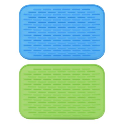 Unique Bargains Dish Drying Mat Reusable Sink Drain Pad Heat Resistant  Non-slipping Suitable For Kitchen Red : Target