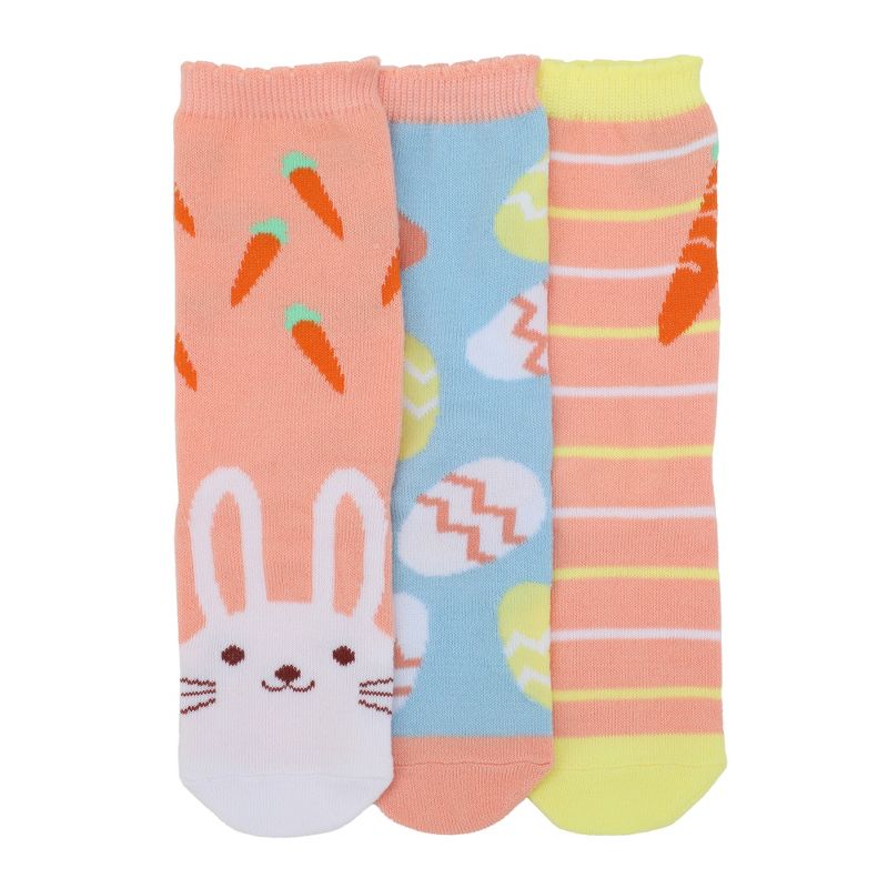 Youth Easter Themed Crew Socks 3-Pack - Vibrant and Fun Holiday Socks for Spring Celebrations, 2 of 7