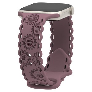 HTUTWOO Apple Watch Band Sunflower Engraved Band 38mm 40mm 41mm,Lace Hollow-out Strap for iWatch Series 9 8 6 5 4 3 2 1 Ultra - 1 of 4