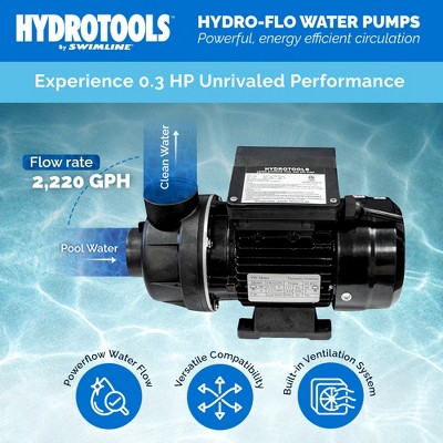 HydroTools Black Thermoplastic 0.3 HP Vertical Discharge Pool Pump