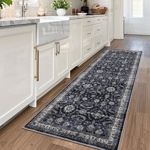 Vintage Large Area Rug for Living Room Bedroom Distressed Rug Non-Slip Low Pile Machine Washable Rug - 1 of 4