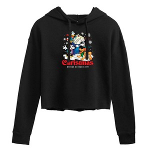 Women's - Disney - Christmas Brings So Much Joy Cropped Graphic Hoodie - 1 of 3