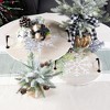 Northlight Round Snowflake Christmas Serving Trays with Handles - 15.75" - Set of 2 - 2 of 4
