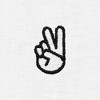 Dalix Peace Sign Embroidered Lightweight Relaxed Jersey Tee Summer Cute Positive Womens - 2 of 4