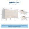 Modern White Nightstand for Bedroom, 7 Drawer Dresser, Small Bedside Table Night Stand, Wooden Nightstand with Drawers for Bedroom, Living Room - 2 of 4