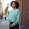 Dalix Cappuccino Embroidered Fleece Relaxed Boxy Fit Long Sleeve Crewneck Sweatshirt Womens - 4 of 4